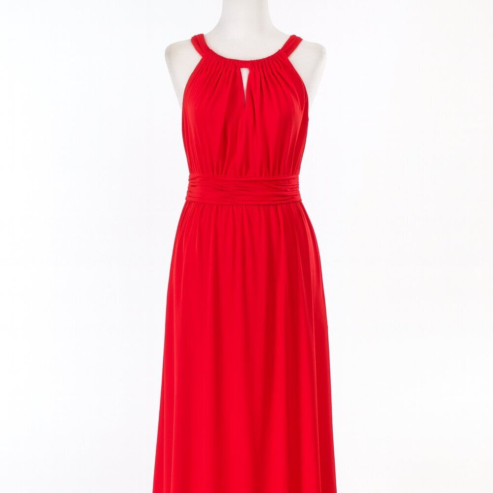 Emma & Michele Vibrant Red Formal Maxi Dress - Size M